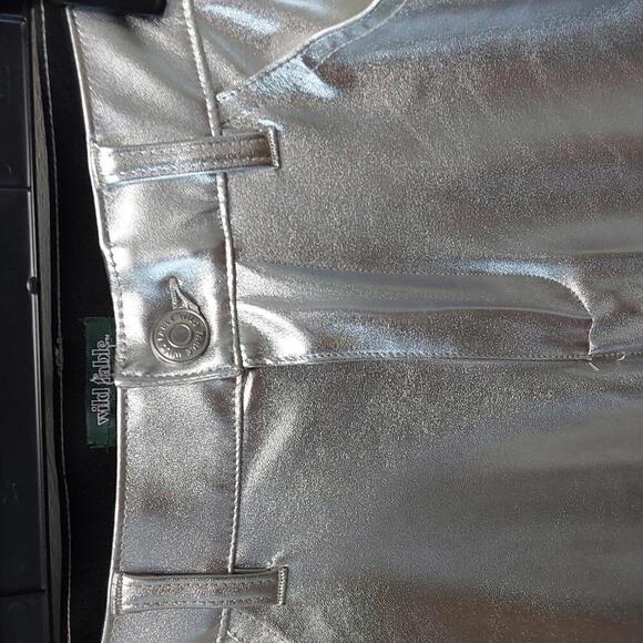 Wild Fable Shimmering Silver Wide Leg Pants - Picture 4 of 13